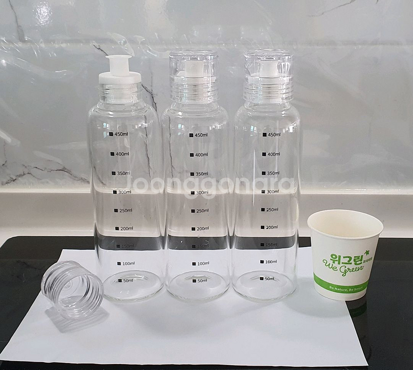 500ml 강화유리 오일병 3개 일괄 (새상품)--0