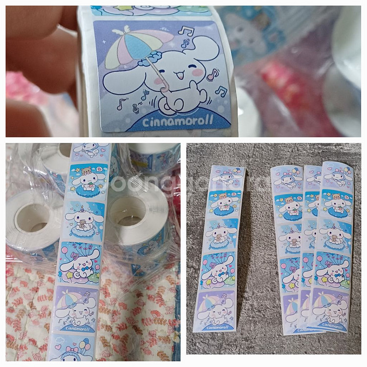 쿠로미 마멜 시나모롤 롤스티커 500P--2