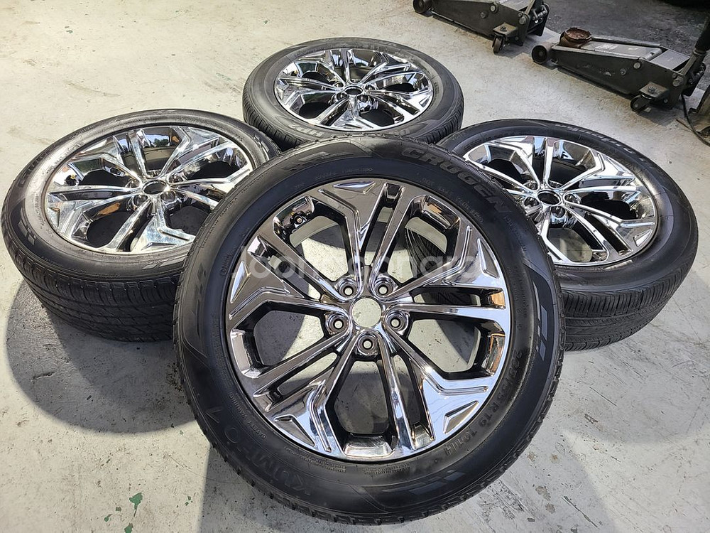 싼타페TM 19인치 2355519 크롬 휠타이어 팝니다--0