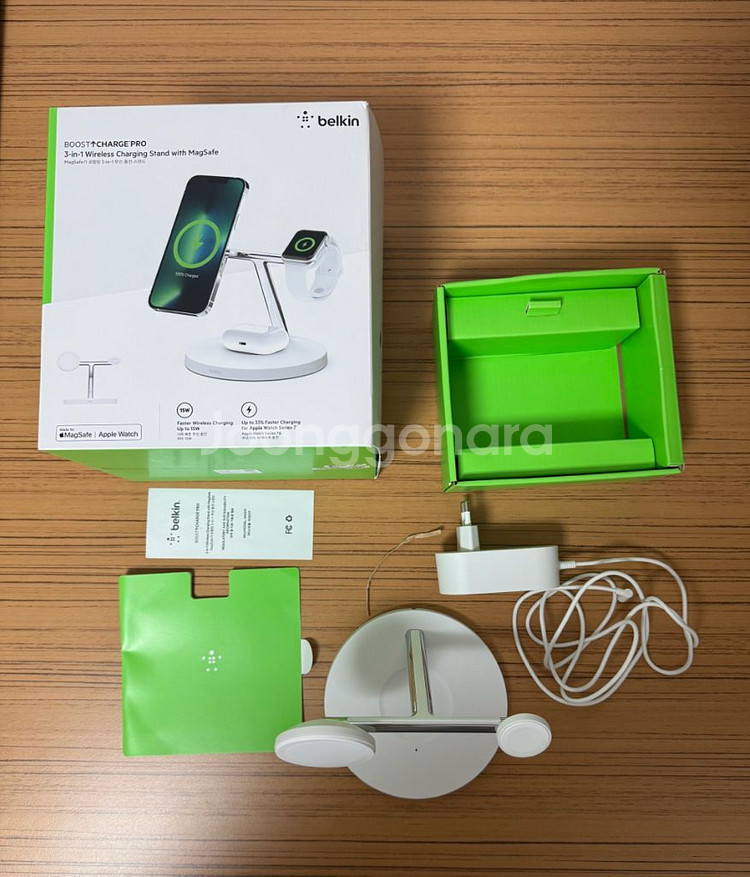 벨킨 3in1 맥세이프 15W WIZ017kr무선충전기--0