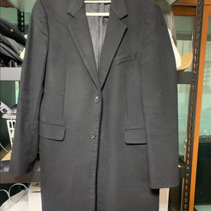 타임옴므 울/캐시미어 혼용 105사이즈 검정 코트 팝니