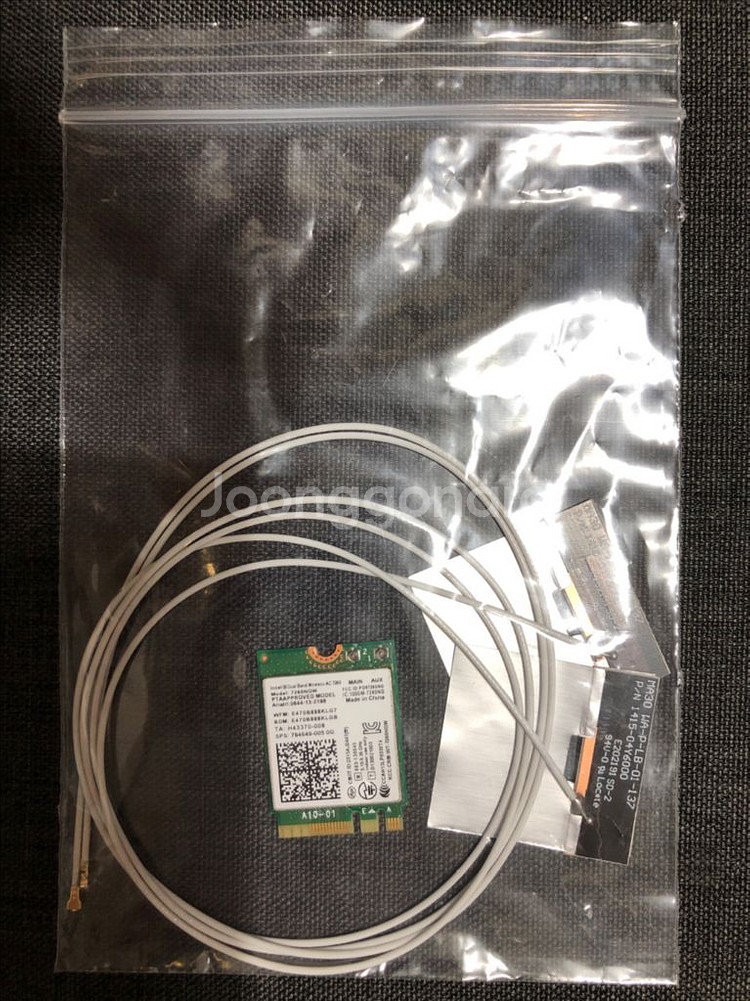 Intel AC 7260NGW 무선랜 안테나 합본 판매--1