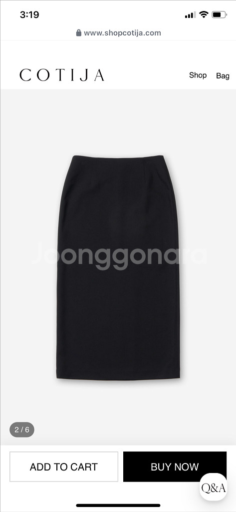 코티하 h-line long skirt 블랙 브라운 M--0