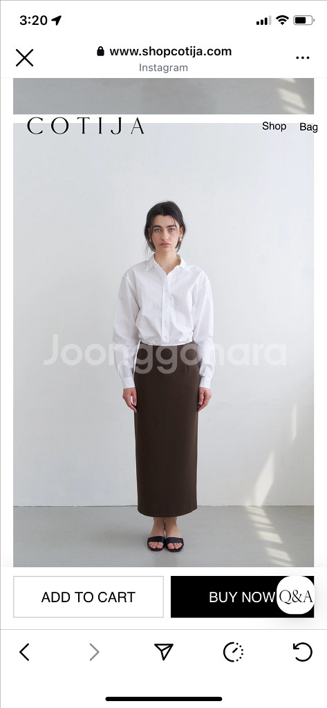코티하 h-line long skirt 블랙 브라운 M--2