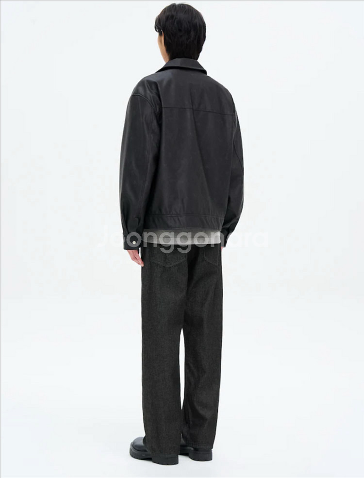 에잇세컨즈 페이크 레더 점퍼--4