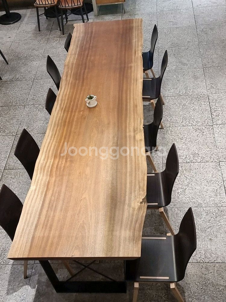 원목 다이닝 테이블( 우드슬랩테이블.3500mm)--0