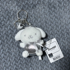 산리오 폼폼푸린 실버 인형 키링 가방걸이
