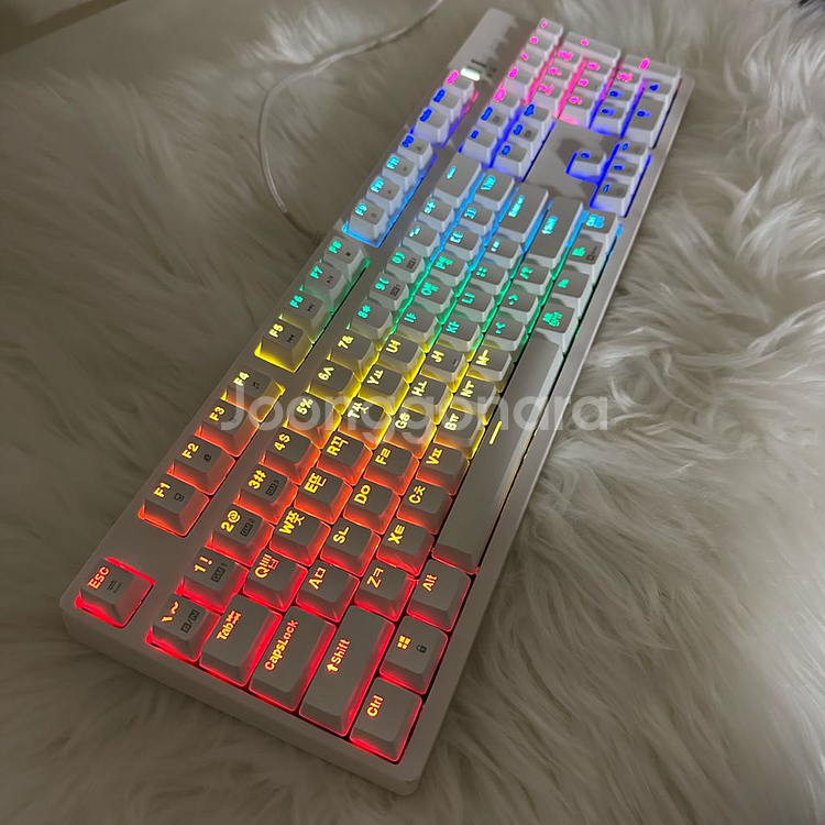 앱코 해커 K660S 화이트 기계식 광축 키보드 헤드셋--0