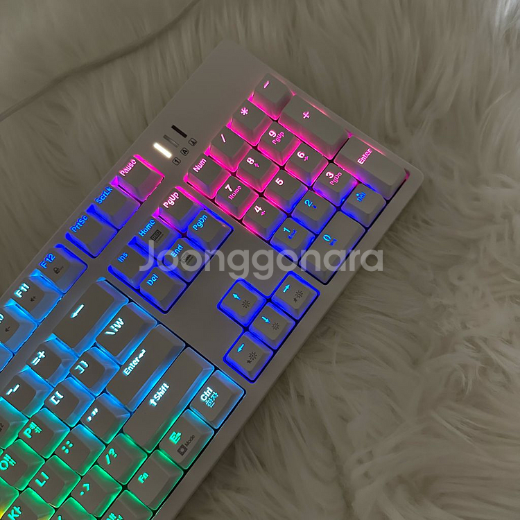 앱코 해커 K660S 화이트 기계식 광축 키보드 헤드셋--2
