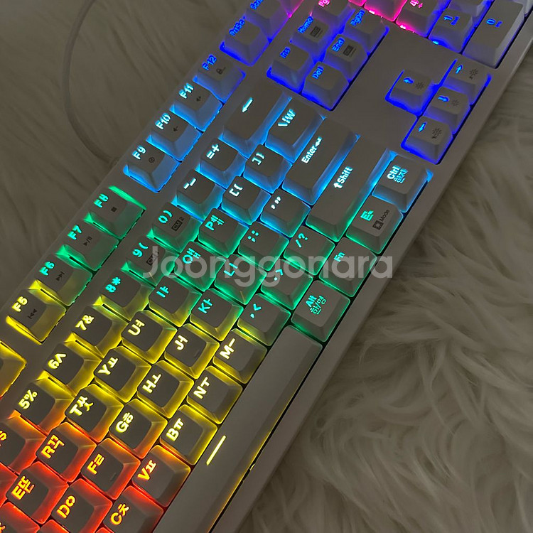 앱코 해커 K660S 화이트 기계식 광축 키보드 헤드셋--3