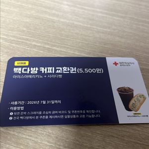 빽다방 교환권 5500원