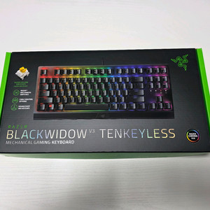 레이저 블랙위도우v3 텐키리스 (옐로우축) 팔아요