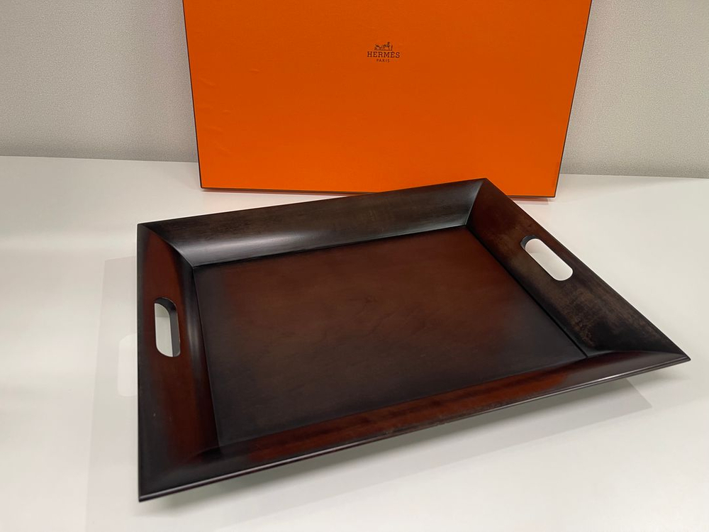 에르메스 스퀘어 로즈우드 트레이 미듐--1