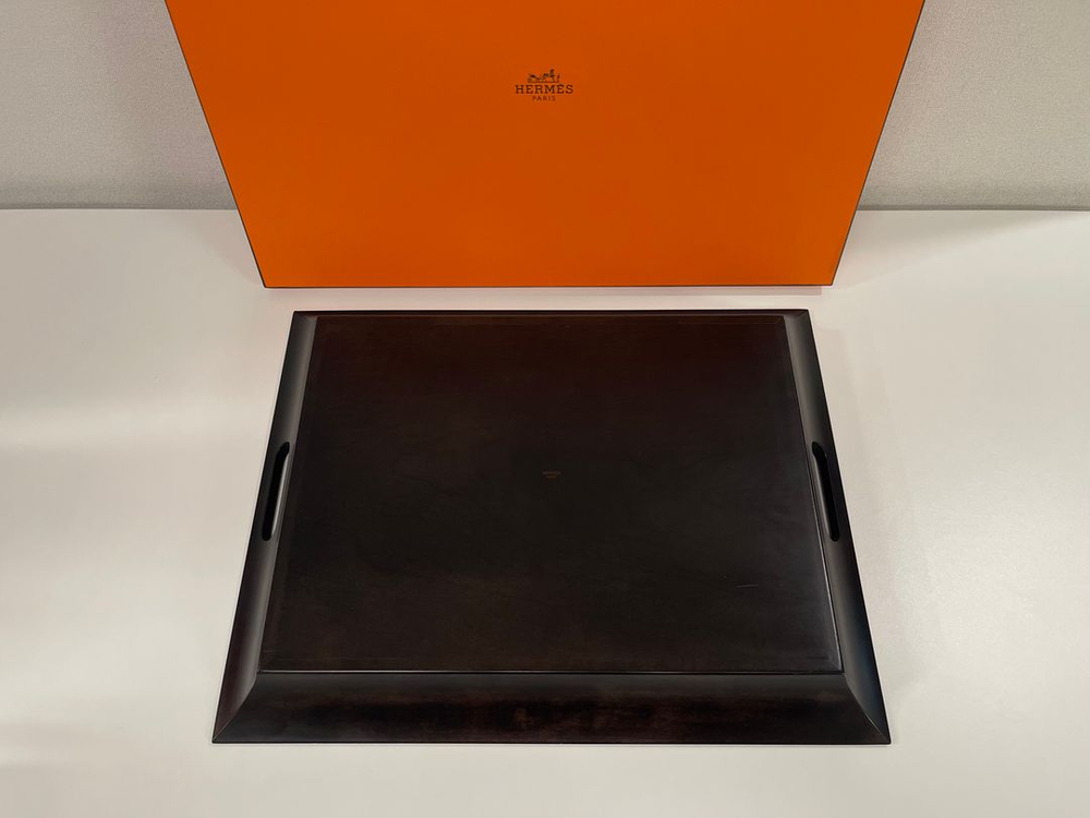 에르메스 스퀘어 로즈우드 트레이 미듐--2
