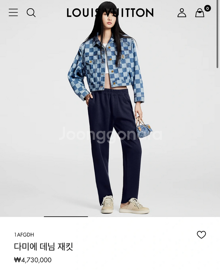 루이비통 다미에 데님 자켓 36--0