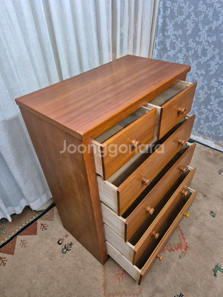 까사미아 원목 6D 5단서랍장--4