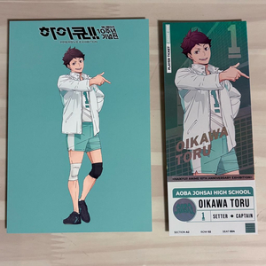 일괄) 하이큐 오이카와 입장 특전 전시회 티켓 10주년