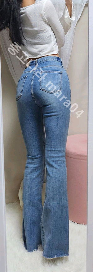 할) 크롭 시스루 니트 긴팔티 Free (착샷O)--3