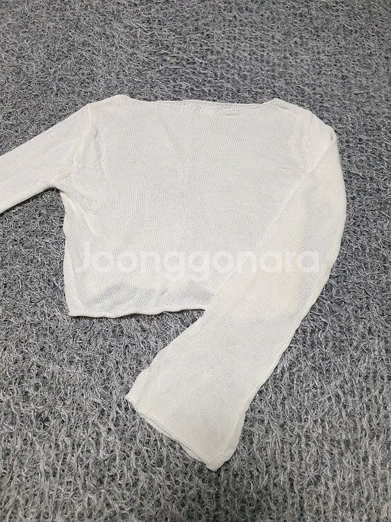 할) 크롭 시스루 니트 긴팔티 Free (착샷O)--4