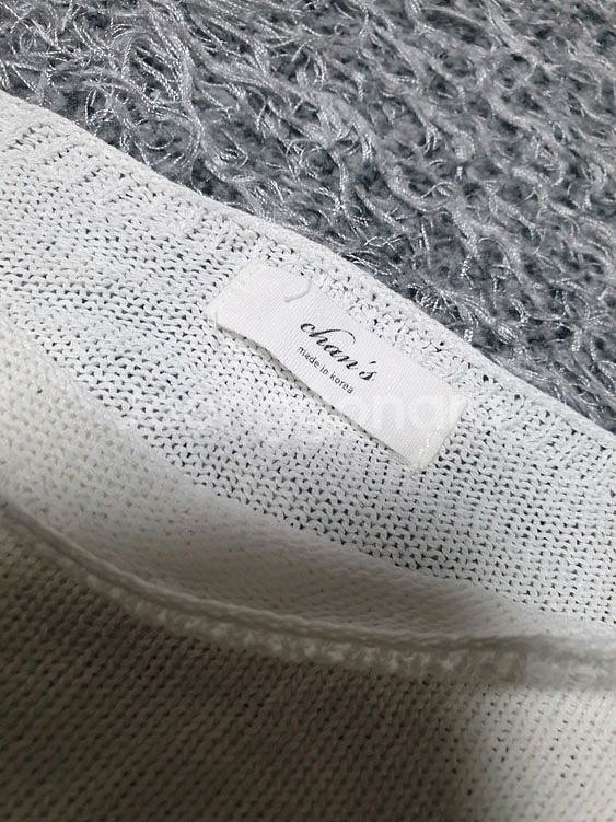 할) 크롭 시스루 니트 긴팔티 Free (착샷O)--5