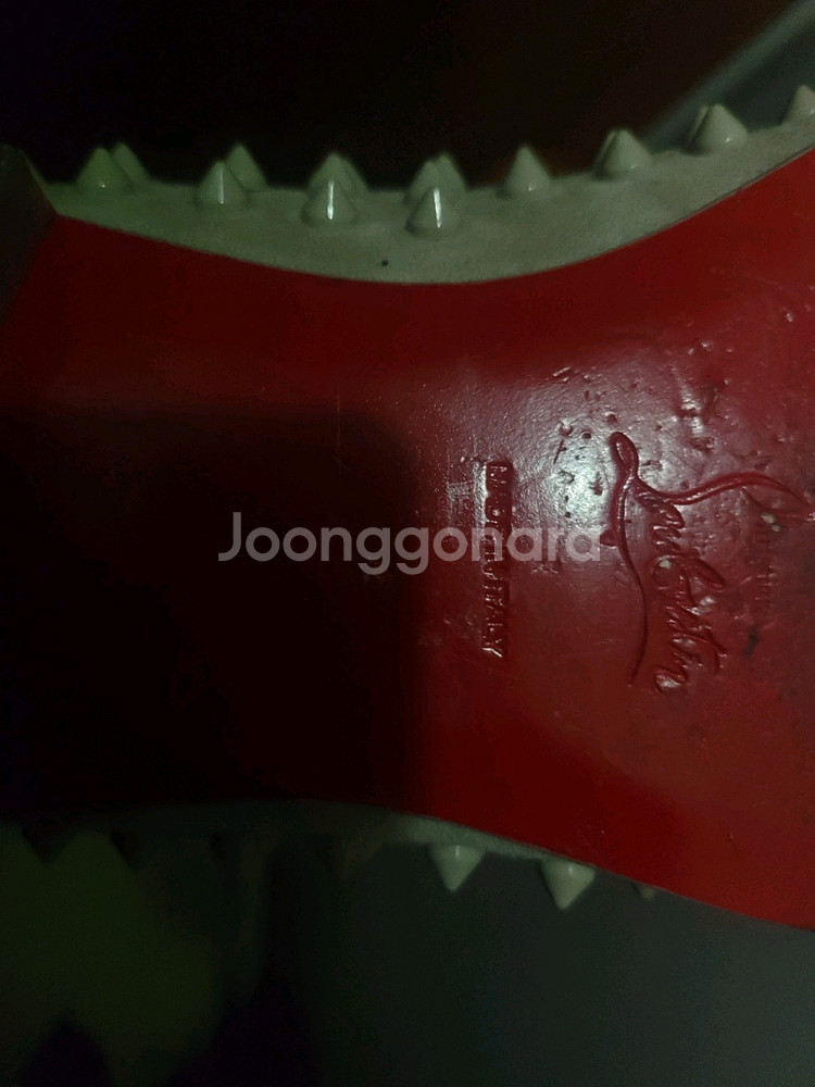 크리스찬 루부탱 아이보리 롤러 스웨이드 로퍼 팝니다구두--3