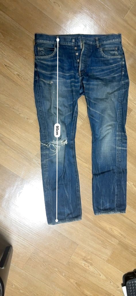 발망 기본형 데님 진 청바지 팝니다 팬츠 바이커진 이미지