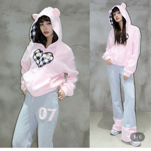 핑크 후드집업 M (재고정리)