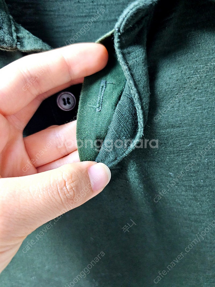 남자 100사이즈 DKNY 카키색 폴로티셔츠--2