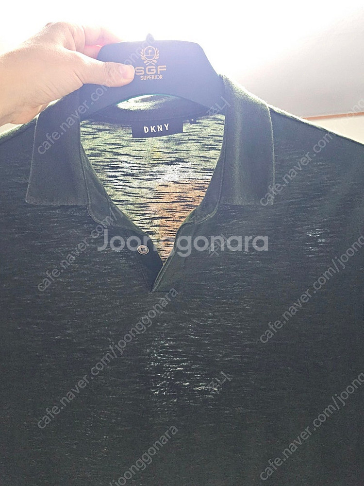 남자 100사이즈 DKNY 카키색 폴로티셔츠--3