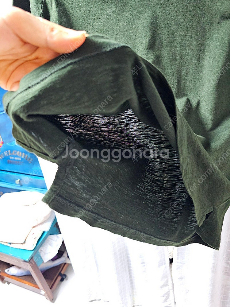 남자 100사이즈 DKNY 카키색 폴로티셔츠--4