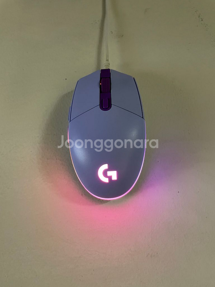 로지텍 g102 2세대 라이트싱크 퍼플 마우스 키보드--0