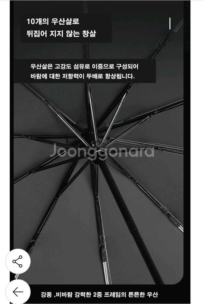 디자인 특허등록 카리비너 10K 우산(양산)--5