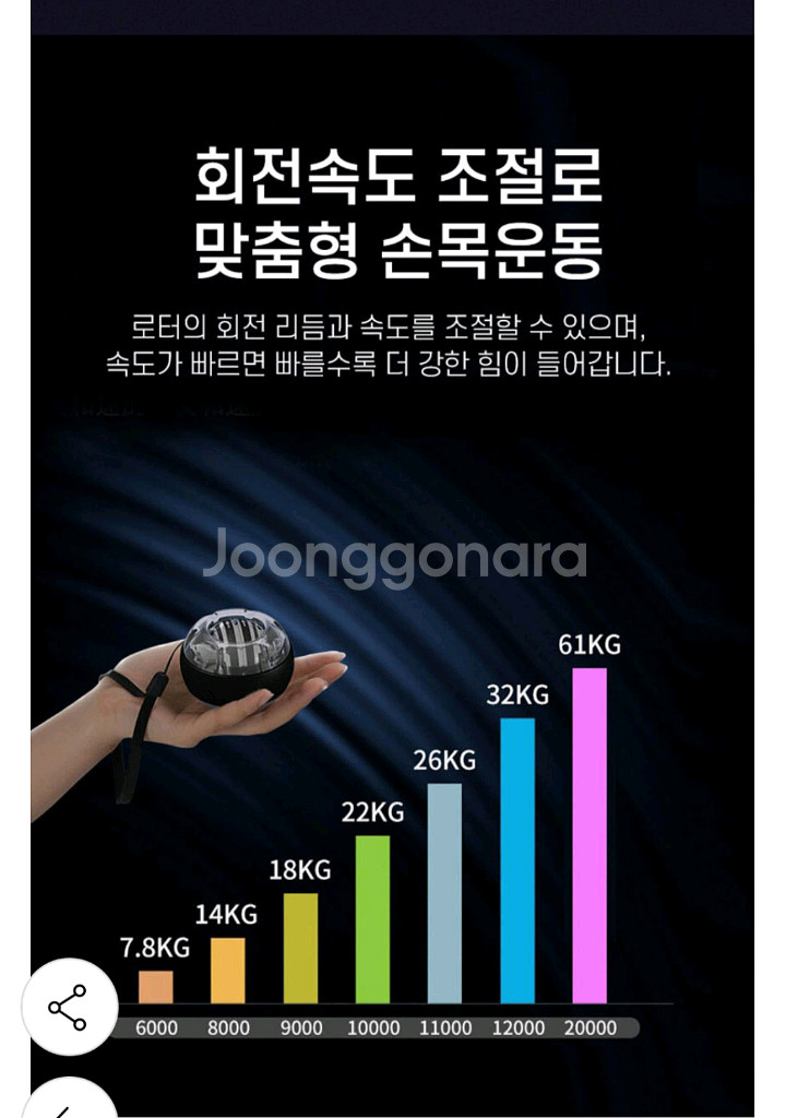 손목강화 오토 스핀볼 자이로볼--6