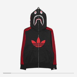 [US/XL] 베이프 아디다스 얼티밋 샤크 후드 블랙
