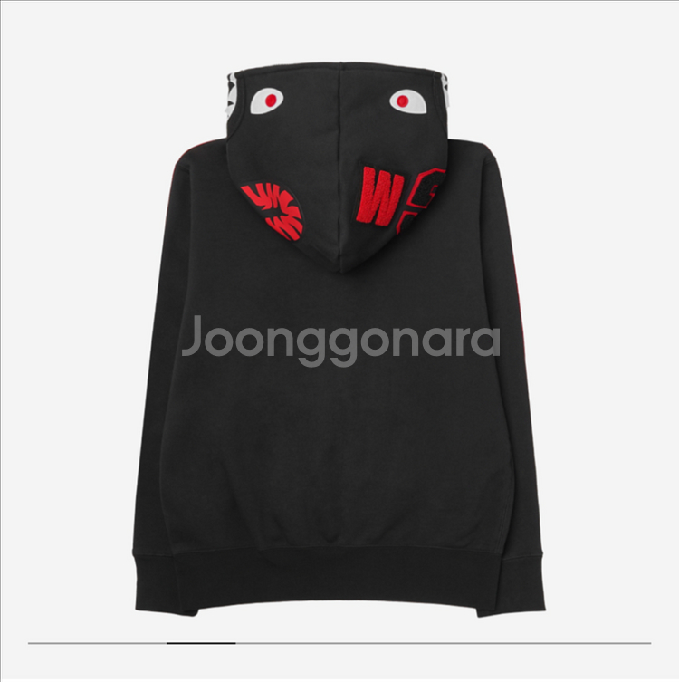 [US/XL] 베이프 아디다스 얼티밋 샤크 후드 블랙--1