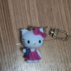 헬로키티 가챠 키링 핑크원피스