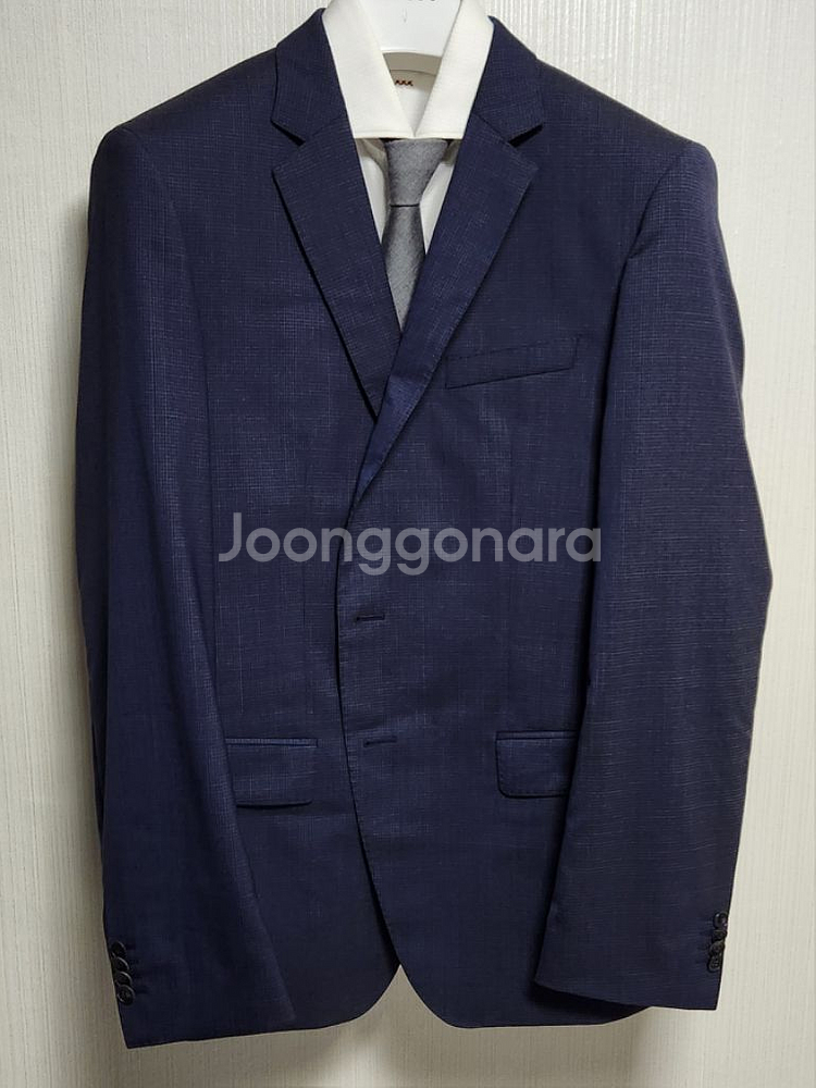 BOSS 휴고보스 블랙라벨 마이크로 체크 네이비 수트--5