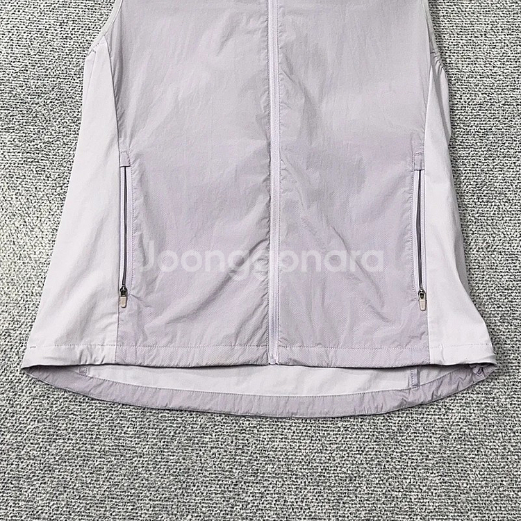 네파 라이트 퍼플 로고 조끼 바람막이 100--3