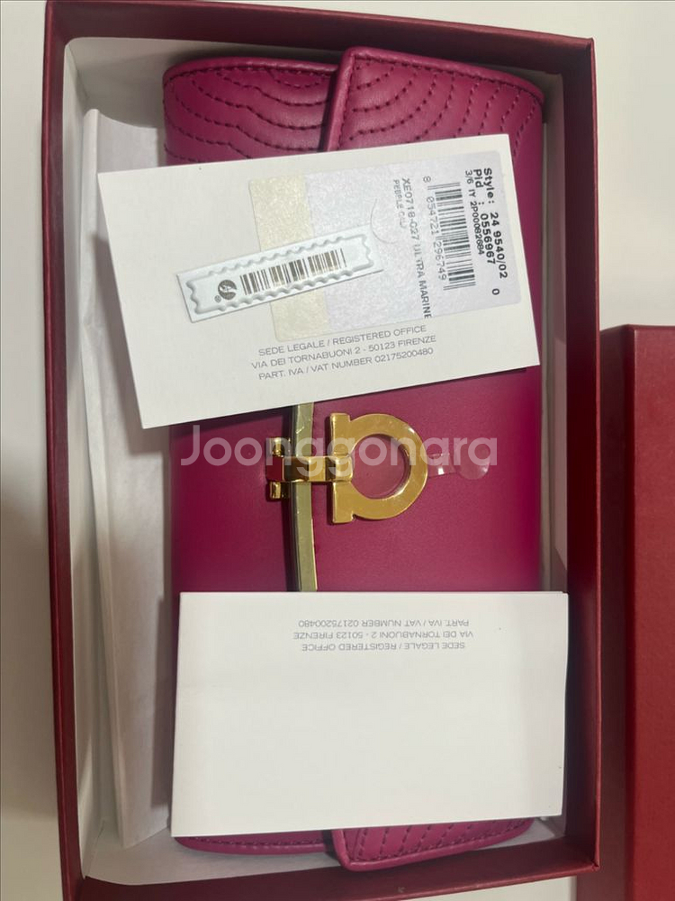 페라가모 장지갑 24 9841 핫핑크 새상품--3