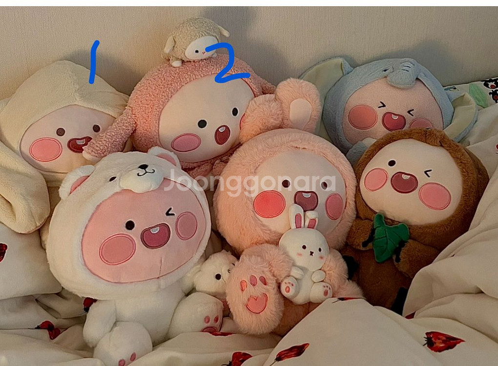 카카오프랜즈 베이비 어피치 동물 시리즈 인형 일괄 판매--0