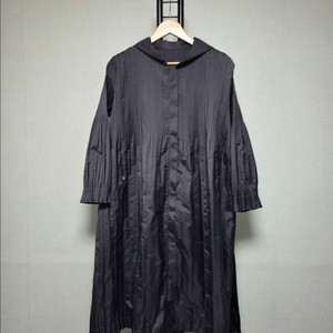 F ~88까지 오버핏 플리츠 후드 집업 롱 자켓