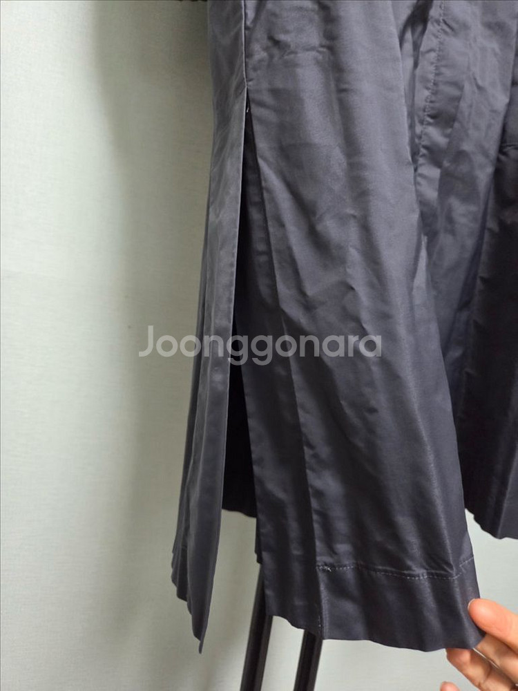 F ~88까지 오버핏 플리츠 후드 집업 롱 자켓--4