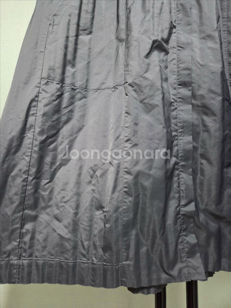 F ~88까지 오버핏 플리츠 후드 집업 롱 자켓--5