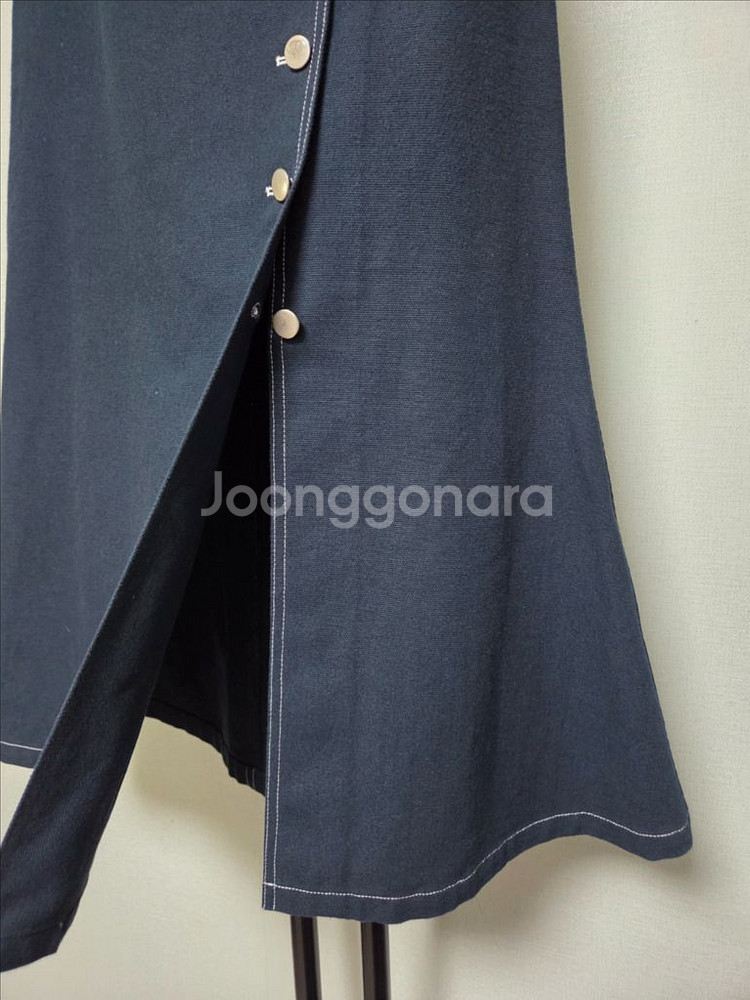 M 비그레이BEGREY 코튼 옥스포드 플레어 롱 스커트--4