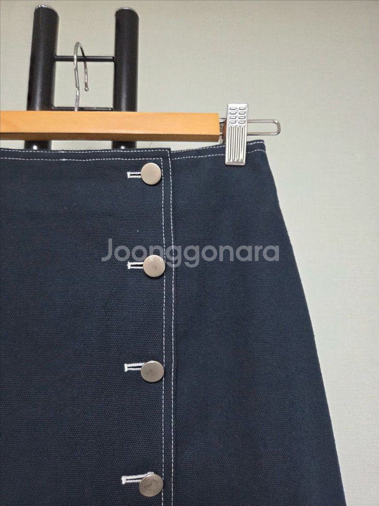 M 비그레이BEGREY 코튼 옥스포드 플레어 롱 스커트--3