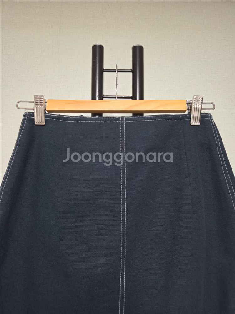 M 비그레이BEGREY 코튼 옥스포드 플레어 롱 스커트--6