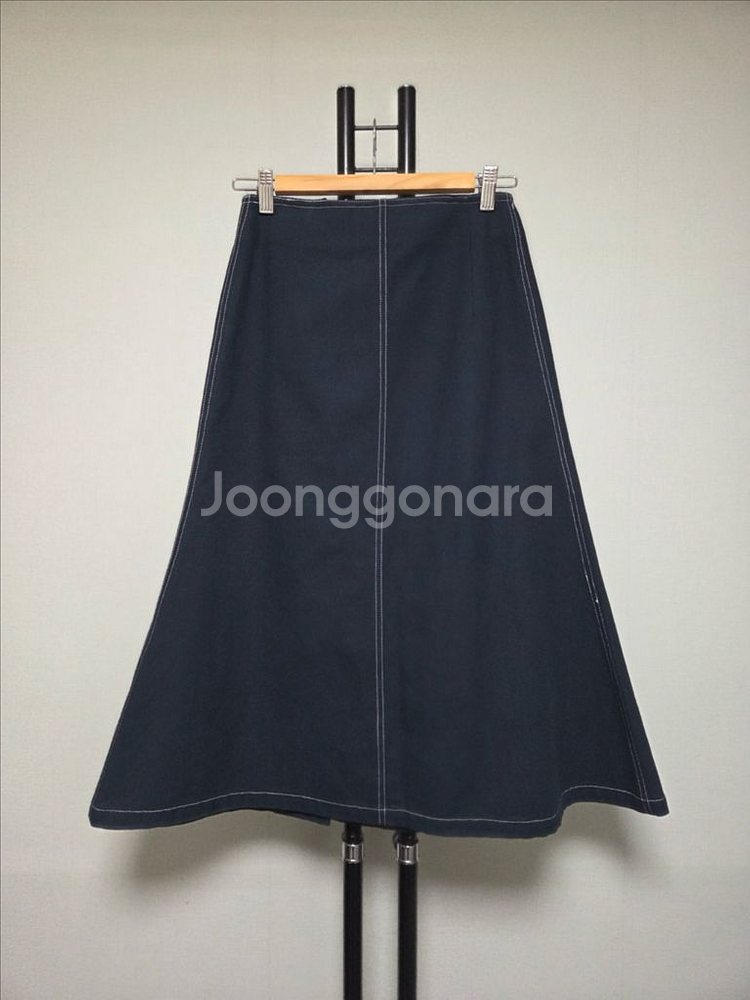 M 비그레이BEGREY 코튼 옥스포드 플레어 롱 스커트--7