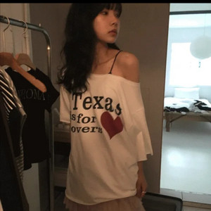 오프숄더 반팔 오버핏 모디무드