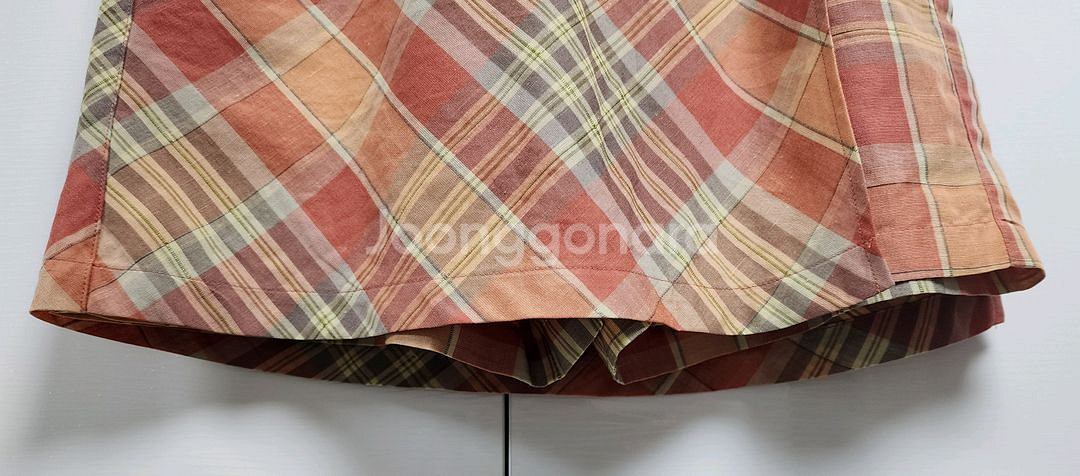 LIZ(GOLF)린넨(체크)랩스커트(77~88)--2