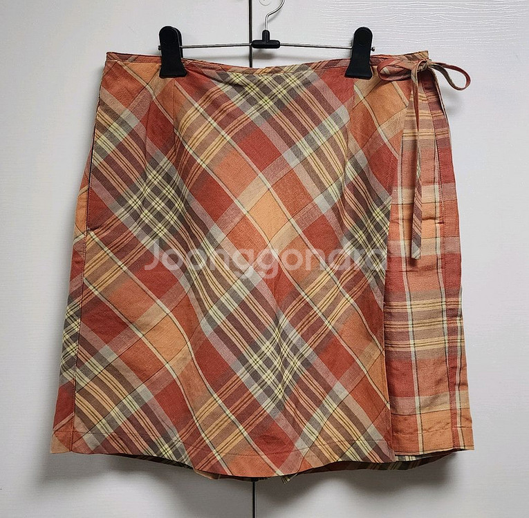 LIZ(GOLF)린넨(체크)랩스커트(77~88)--0